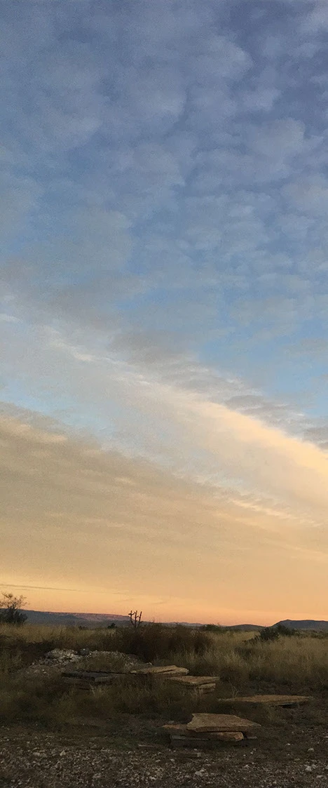 West Texas sky and desert landscape